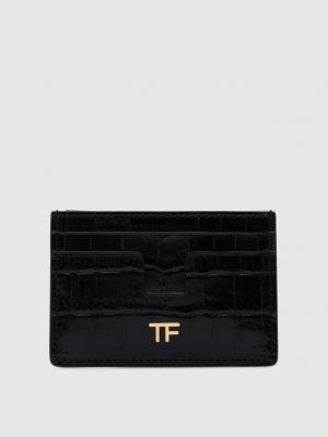 Шкіряний гаманець Tom Ford чорний