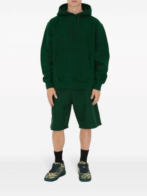 Kokvilnas kapučdžemperis Burberry zaļš