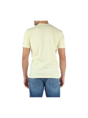 Camiseta de algodón con estampado Replay amarillo