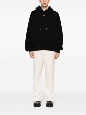 Kokvilnas kapučdžemperis ar apdruku Off-white