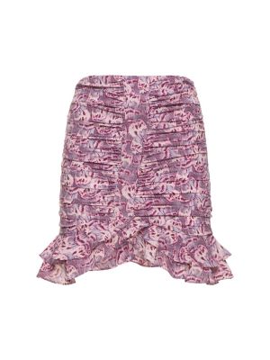 Mini falda de seda Isabel Marant violeta