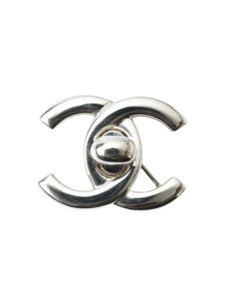 Broszka Chanel Vintage srebrna