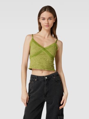 Top koronkowy Bdg Urban Outfitters zielony