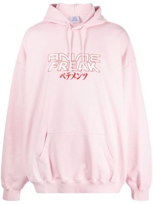 Hoodie aus baumwoll Vetements pink