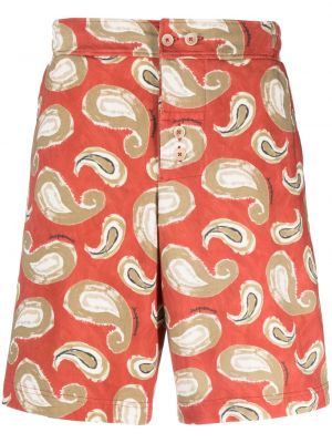 Bermuda kratke hlače s potiskom s paisley potiskom Jacquemus rdeča