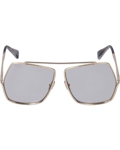 Okulary przeciwsłoneczne oversize Max Mara złote