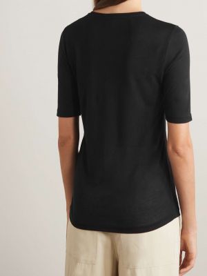 Кашемировая футболка из модала TotÊme черная