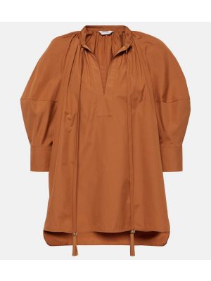 Blusa de algodón Max Mara marrón