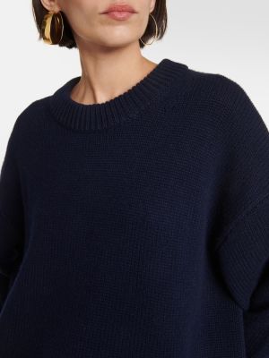 Kašmírový svetr Lisa Yang modrý