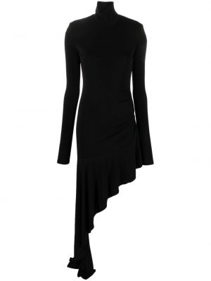 Asymetrické dlouhé šaty The Andamane černé