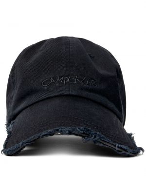 Памучна шапка с козирки бродирана Camperlab сиво