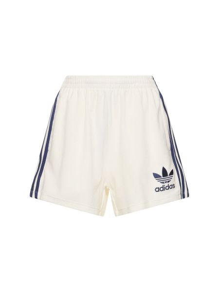 Pantalones cortos de algodón Adidas Originals blanco