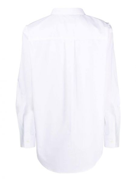 Medvilninė siuvinėta marškiniai Maison Labiche balta