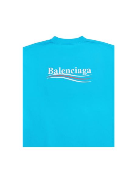 Distressed t-shirt mit print Balenciaga blau