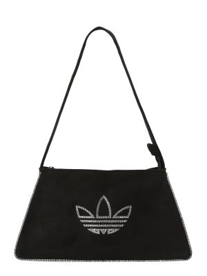 Τσάντα ώμου σουέτ Adidas Originals μαύρο