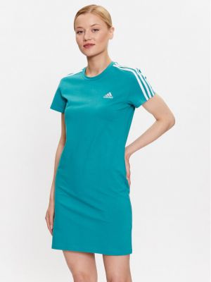 Rochie mini cu croială ajustată cu dungi Adidas