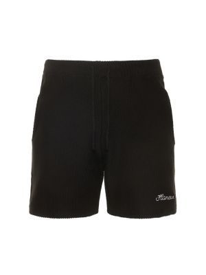 Shorts en coton en tricot Flâneur noir