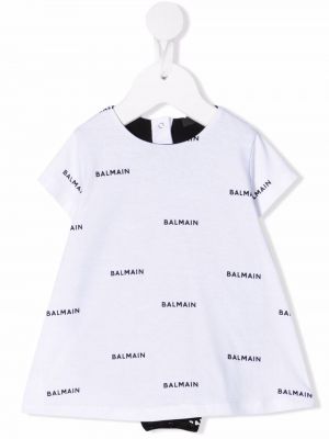 Dress for jenter Balmain Kids hvit