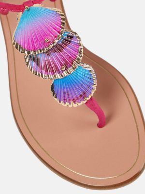 Sandale din piele Aquazzura roz