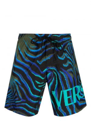Kratke hlače s potiskom z zebra vzorcem Versace