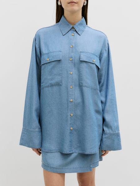 Marškinėliai ilgomis rankovėmis Edited mėlyna