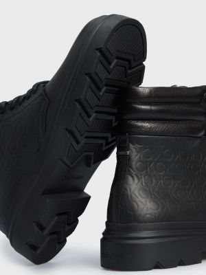 Кожаные ботинки Calvin Klein Черные