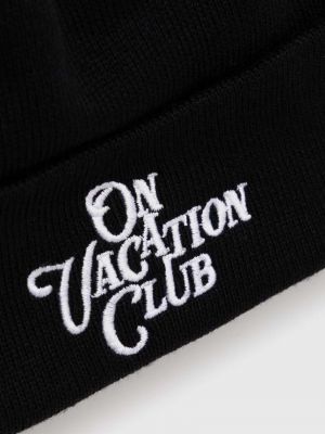 Dzianinowa czapka wełniana On Vacation czarna