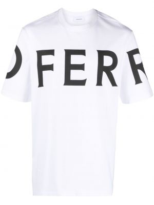 Kokvilnas t-krekls ar apdruku Ferragamo