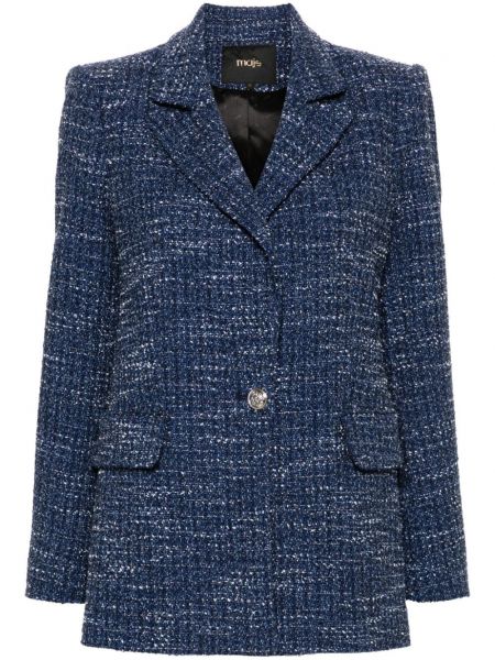 Tweed blazer Maje blå