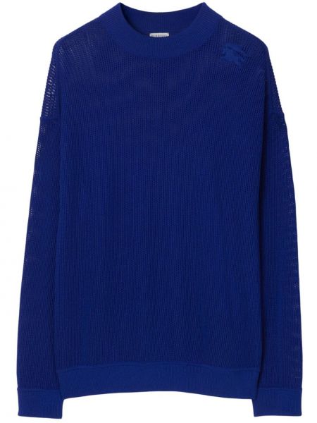 Sweter z siateczką Burberry niebieski