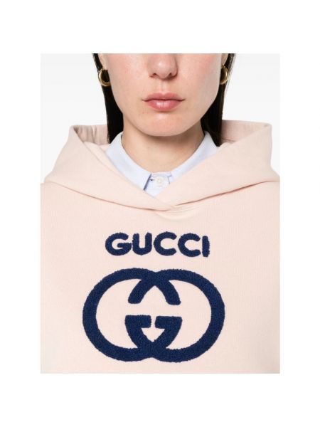 Bluza z kapturem Gucci różowa