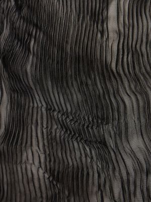 Top de gasa de tela jersey plisado Issey Miyake negro