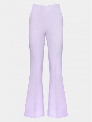 Bavlnené priliehavé nohavice Twinset fialová