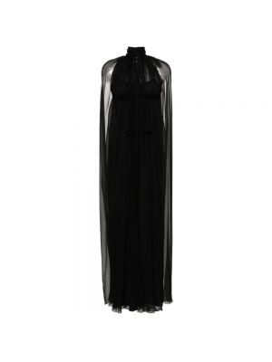 Jedwabna sukienka długa Alberta Ferretti czarna