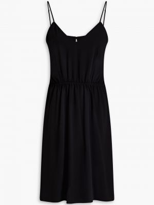 Сатиновое платье мини с драпировкой Mm6 Maison Margiela, черное