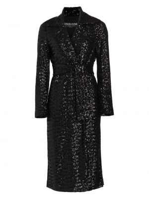 Черное пальто с пайетками Chiara Boni La Petite Robe