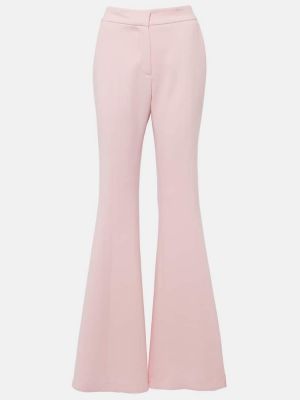 Vlněné rovné kalhoty Gabriela Hearst růžové