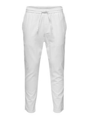 Sportovní kalhoty Only & Sons bílé