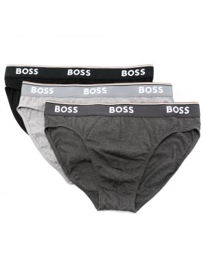 Pruhované boxerky Boss šedé