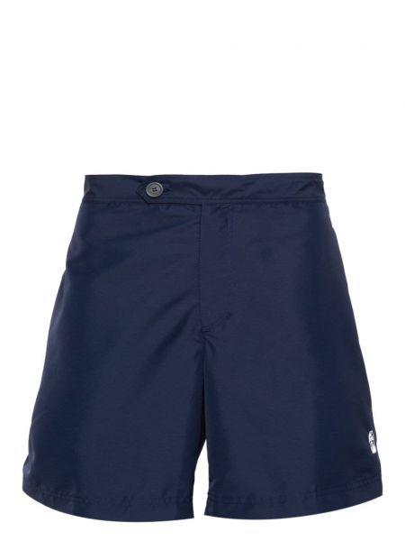 Kratke hlače z vezenjem Brunello Cucinelli modra