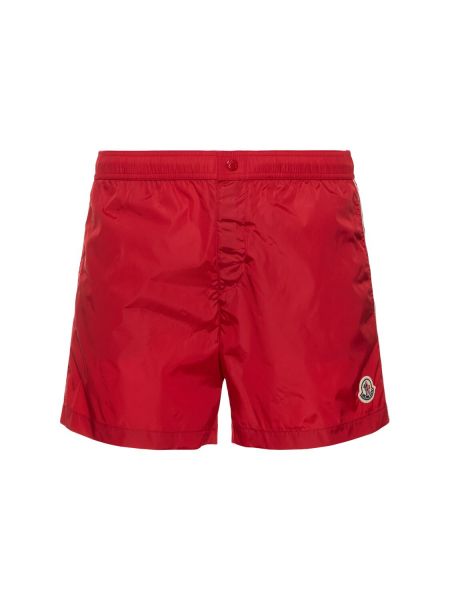 Pantalones cortos de nailon Moncler rojo