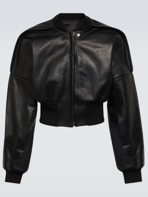 Kožená bunda Rick Owens čierna
