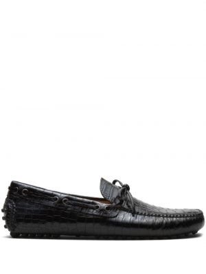 Δερμάτινα loafers Car Shoe μαύρο