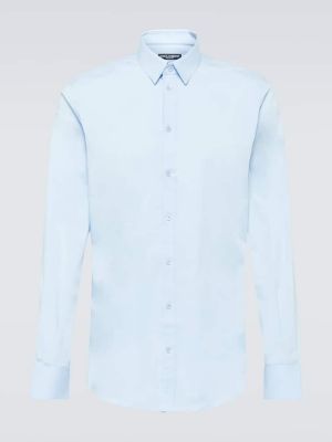 Βαμβακερό πουκάμισο Dolce&gabbana μπλε