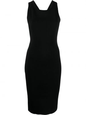 Μίντι φόρεμα Yves Salomon μαύρο