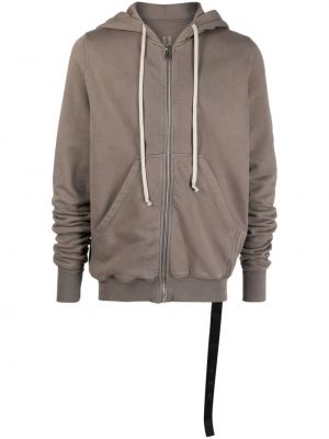 Pamučna hoodie s kapuljačom Rick Owens Drkshdw smeđa