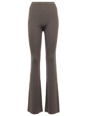 Трикотажные шерстяные брюки Rick Owens коричневые