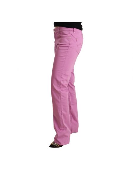 Proste spodnie slim fit Jacob Cohen różowe