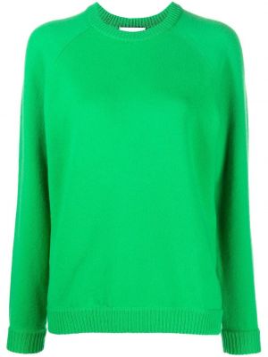 Кашмирен пуловер с кръгло деколте Kujten зелено