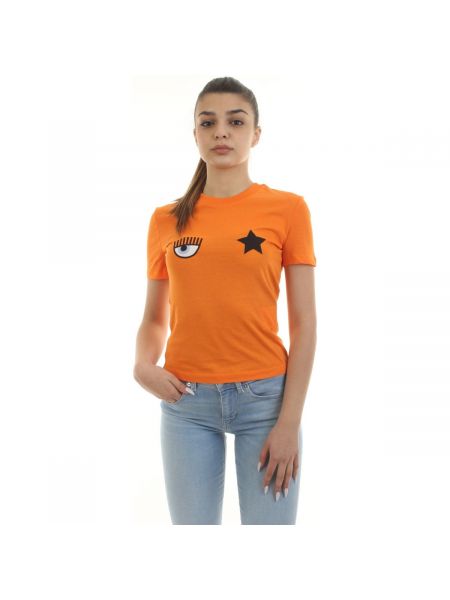 Koszulka z krótkim rękawem Chiara Ferragni pomarańczowa